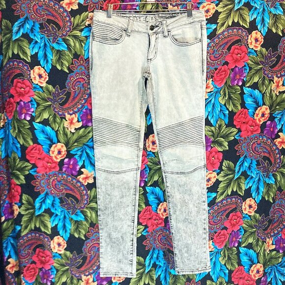 WOMEN'S BULLHEAD JEANS SUPER SKINNY ACID WASH WOMENS SIZE 5 DENIM JEAN PANTS - Picture 1 of 3